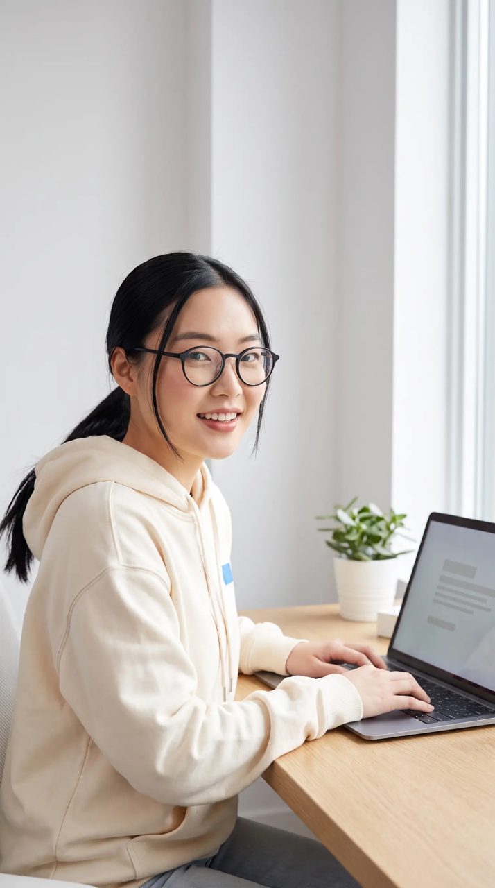 AI-generated presenter Jade introducing Claude as a tool for emails, quotes and summaries