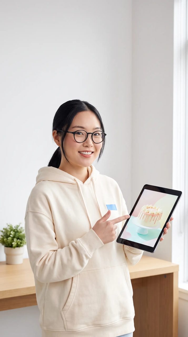 AI-generated presenter Jade explaining Nano Banana Pro, Google's image model for product and ad images