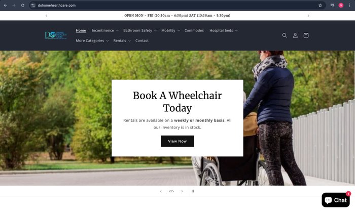 Do Home Healthcare website homepage designed by Nova Toronto