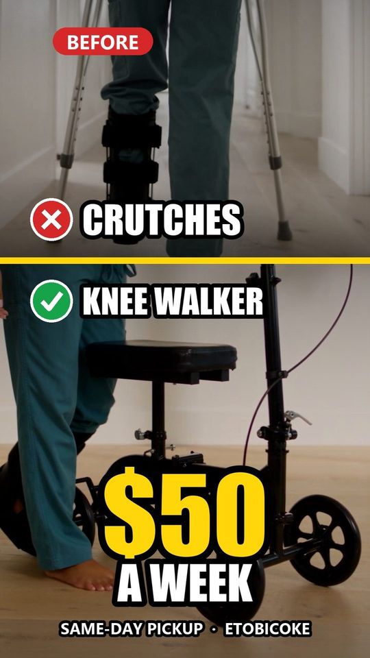 Still from the Do Home Healthcare knee walker Facebook reel produced by Nova Toronto